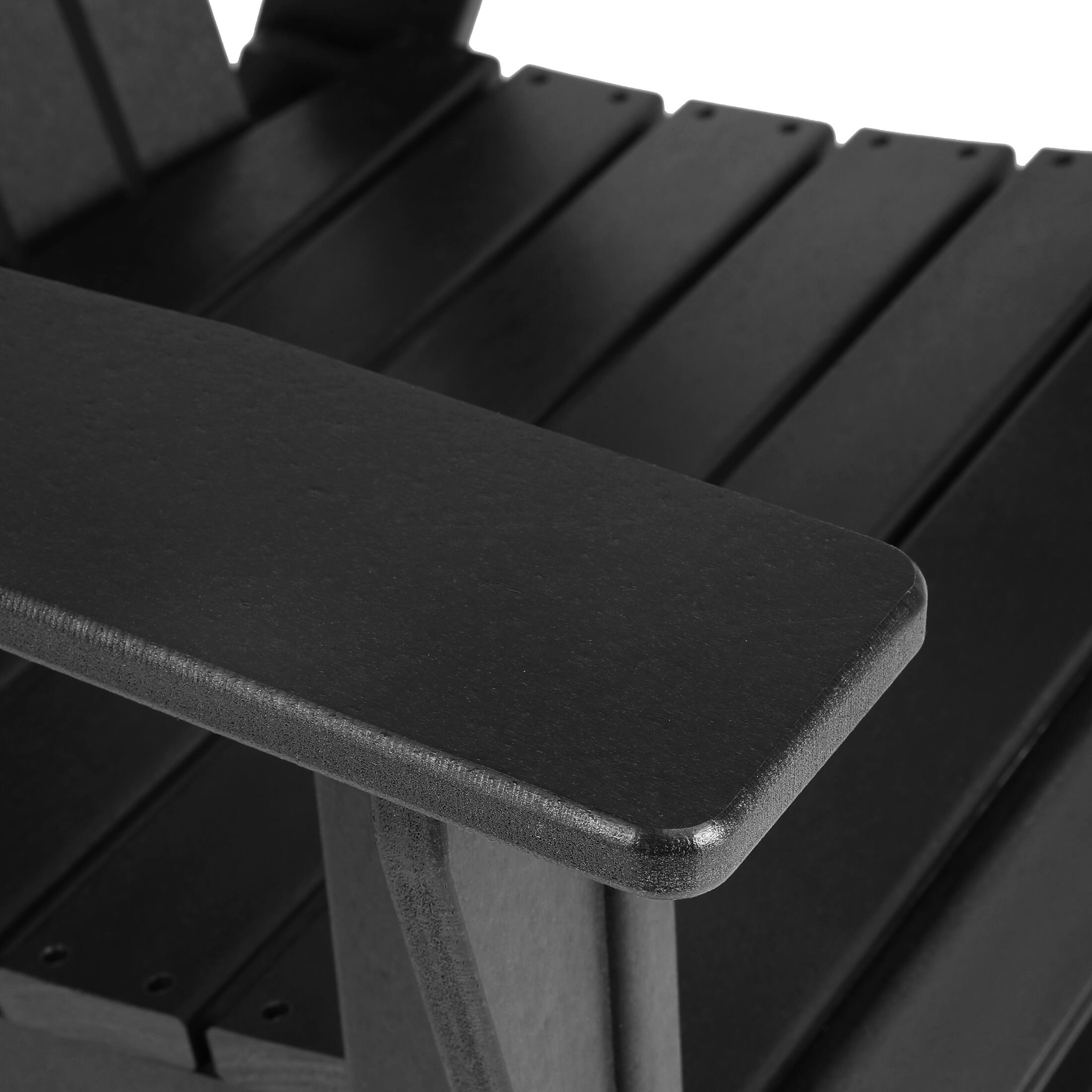 Alt View 7. WestinTrends - WestinTrends Dylan Outdoor Patio Shell-back Adirondack Dining Chair Weather Resistant - Black.
