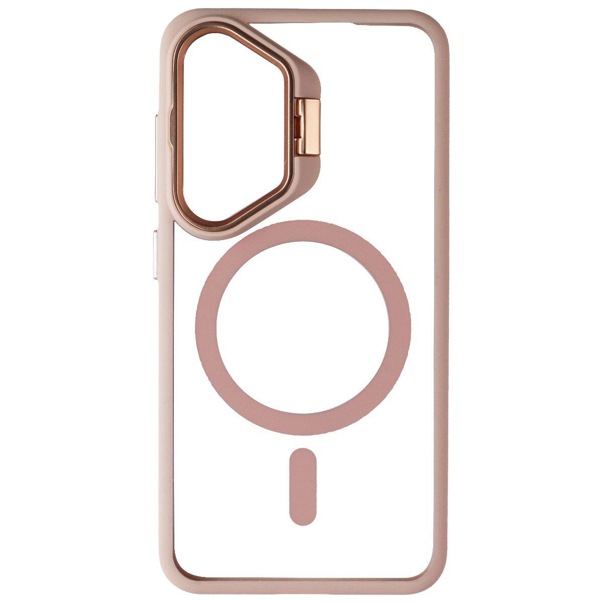 Back. Prodigee - Kickit Series Case for MagSafe for Samsung Galaxy S25/S24 - Rose - Pink.