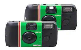 Fujifilm - Quicksnap Flash 400 Single-Use Camera with Flash - 2 pack - Green