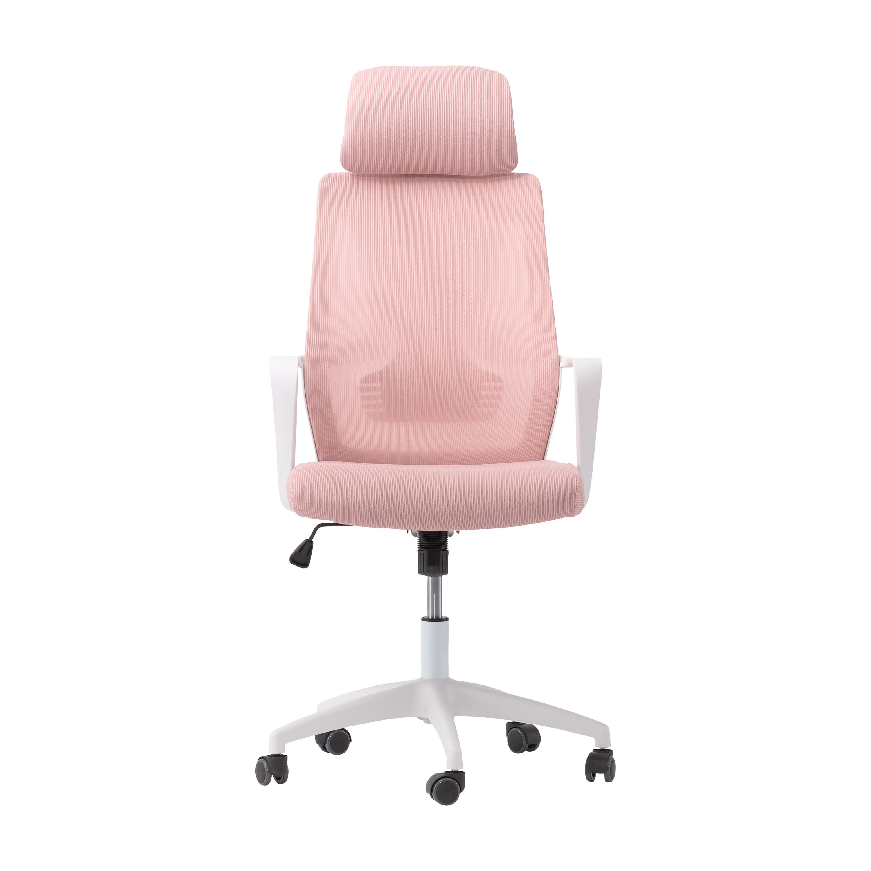 Front. CorLiving - Workspace Mesh Back Office Chair - Pink and White.
