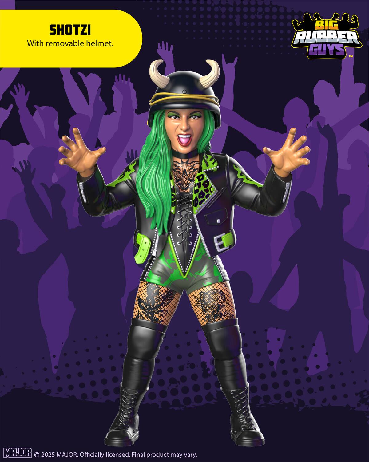 Big Rubber Guys Wrestling Shotzi 8 Inch Figure - COLLECTIBLES