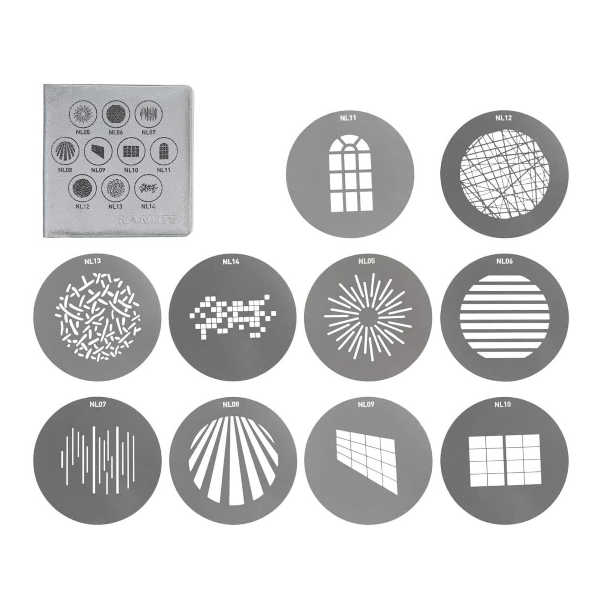 NANLITE - GOBO Set 1 Attachment for PJ-FZ60-19/36 Projector Mounts