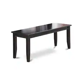 FurniFact - Elegant Solid Wood Dining Bench with Finish for Versatile Seating - Black