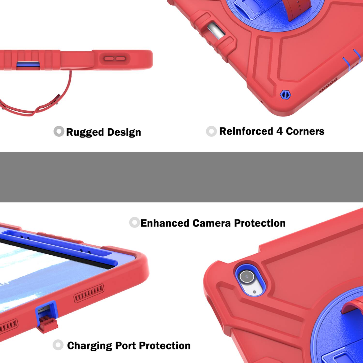 MLME Rugged Design Reinforced 4 Corners Enhanced Camera Protection Charging Port Protection