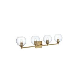 Living District - Eero 33 inch Wall Sconce in Satin Gold - Satin Gold And Clear