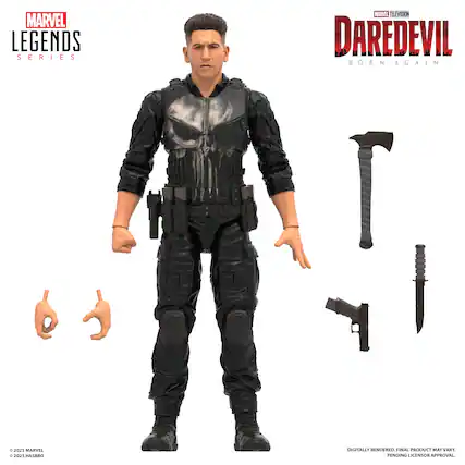 Marvel Legends Series Marvel Television Daredevil Born Again Action Figure. This action figure is digitally rendered and is part of the Marvel Legends series. The final product may vary and is pending licensor approval.