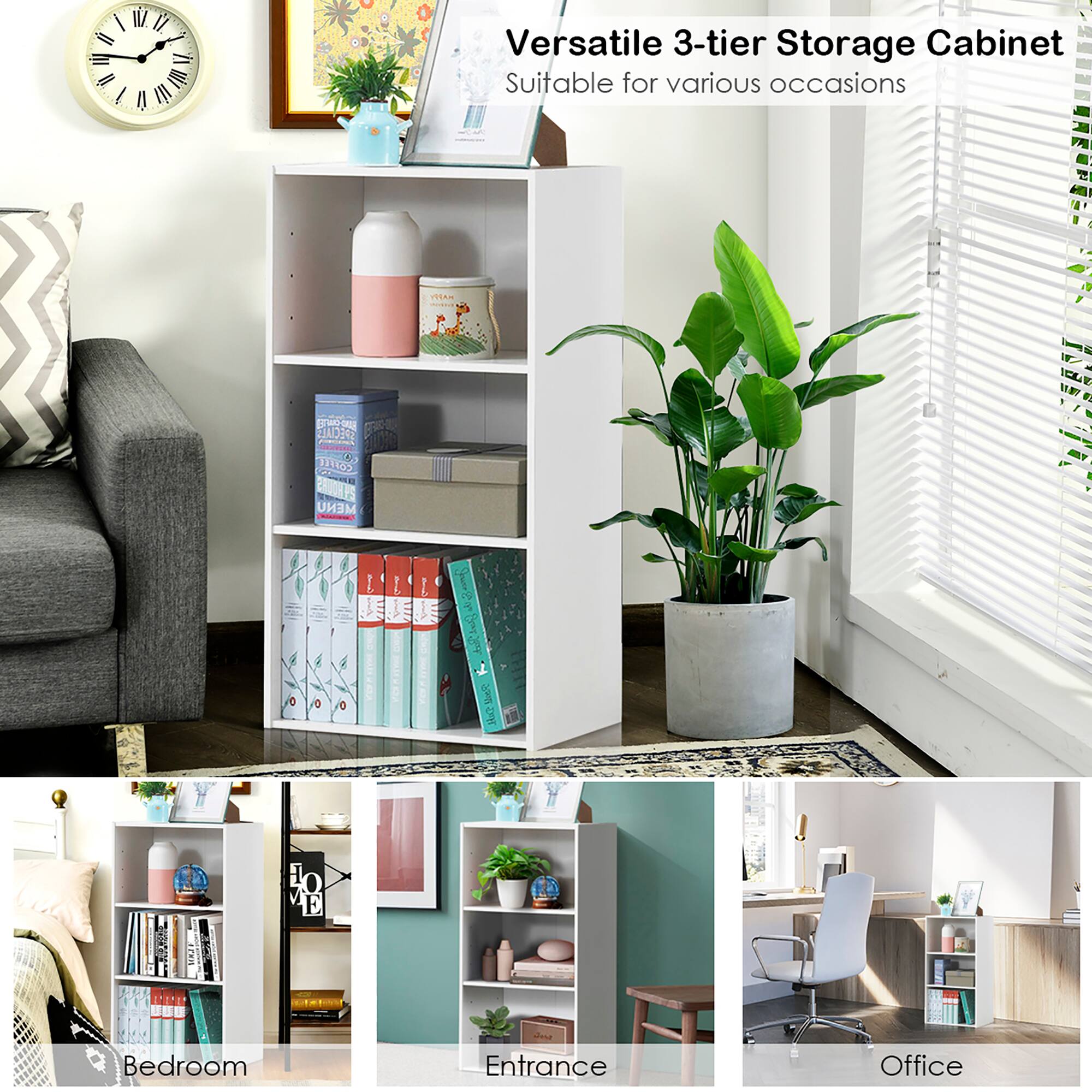 I AII V  = / # W/ I  / Versatile 3-tier Storage Cabinet Suitable for various occasions  W SPECIALS O MENU 1 ! I I 1 So2  o 0 e 3 9 BB N Bedroom o Entrance Office