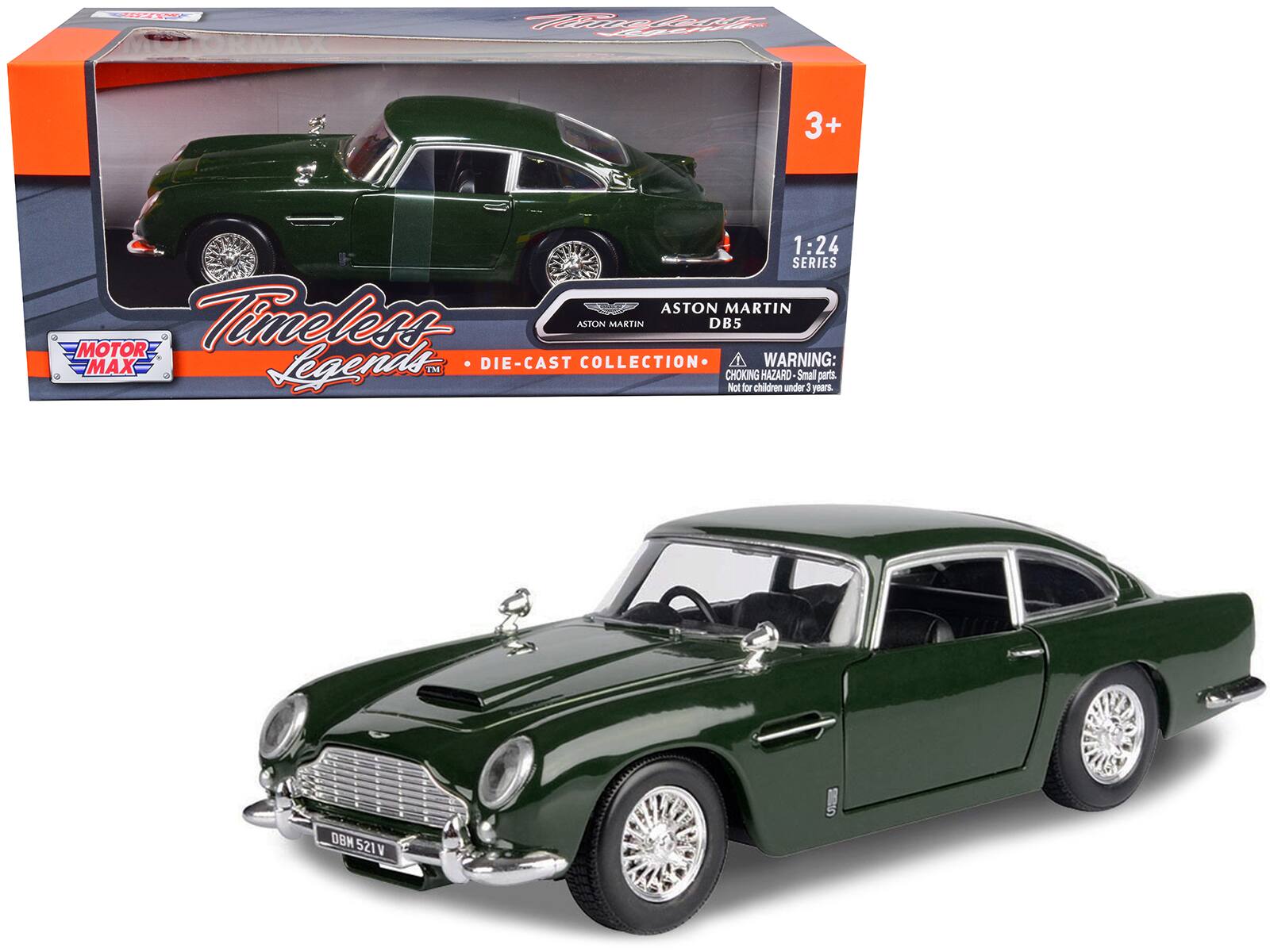 "Aston Martin DB5 RHD (Right Hand Drive) Dark Green ""Timeless Legends"" Series 1/24 Diecast Model Car by Motormax" price history on PriceWatchPro