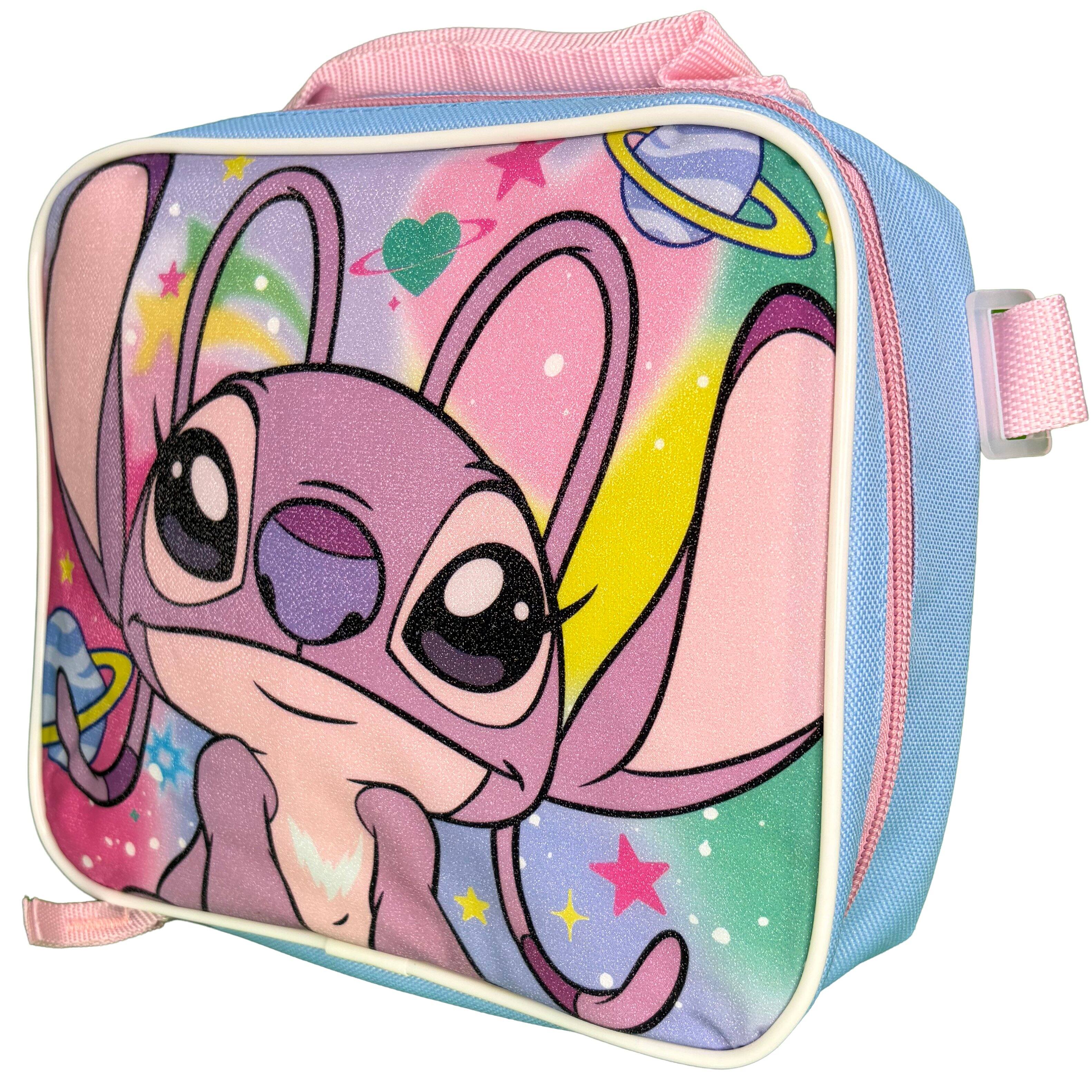 Alt View 6. Disney - Disney Stitch and Angel 16" Shoulder Backpack for School with Rectangular Lunch Bag, For Girls - Assorted Pre-Pack.