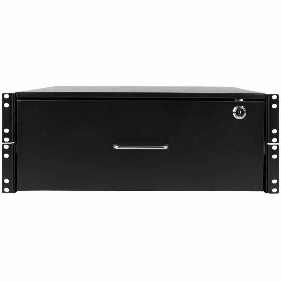 Alt View 3. Tripp Lite - Tripp Lite by Eaton 4U Locking Rackmount Storage Drawer Rack Enclosures/ Open Frame - 19" 4U Wide Rack-mountable - Black - Black Powder Coat.