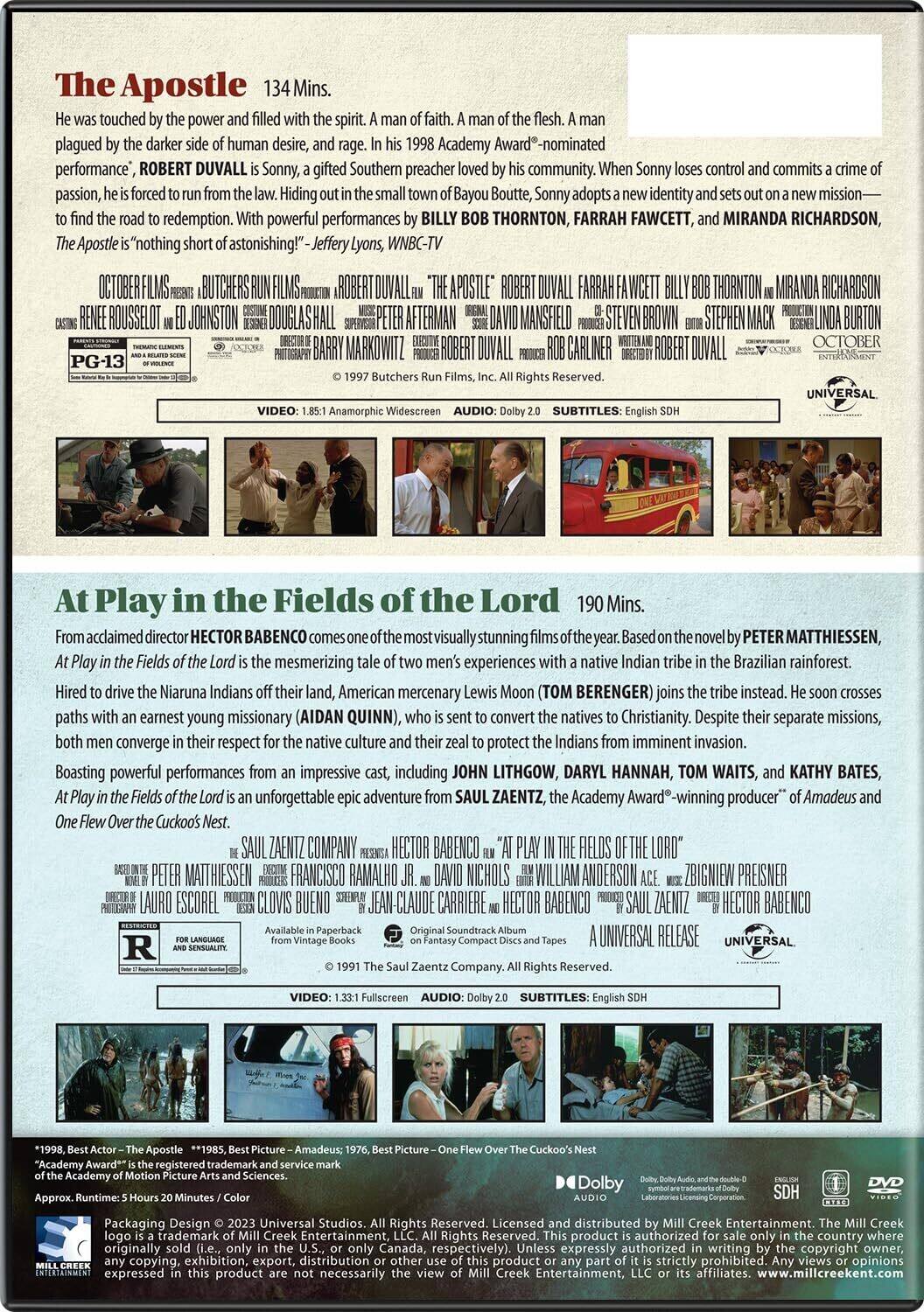 Alt View 1. The Apostle / At Play in the Fields of the Lord   - DVD.
