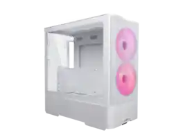 Lian Li - LANCOOL 207RW Compact ATX RGB Case, 2x140mm ARGB Fans, USB-C, Tempered Glass (White) - White