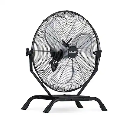 Front. NewAir - 18" - 20" Outdoor-Rated Fan - Floor or Wall Mounted - Black.