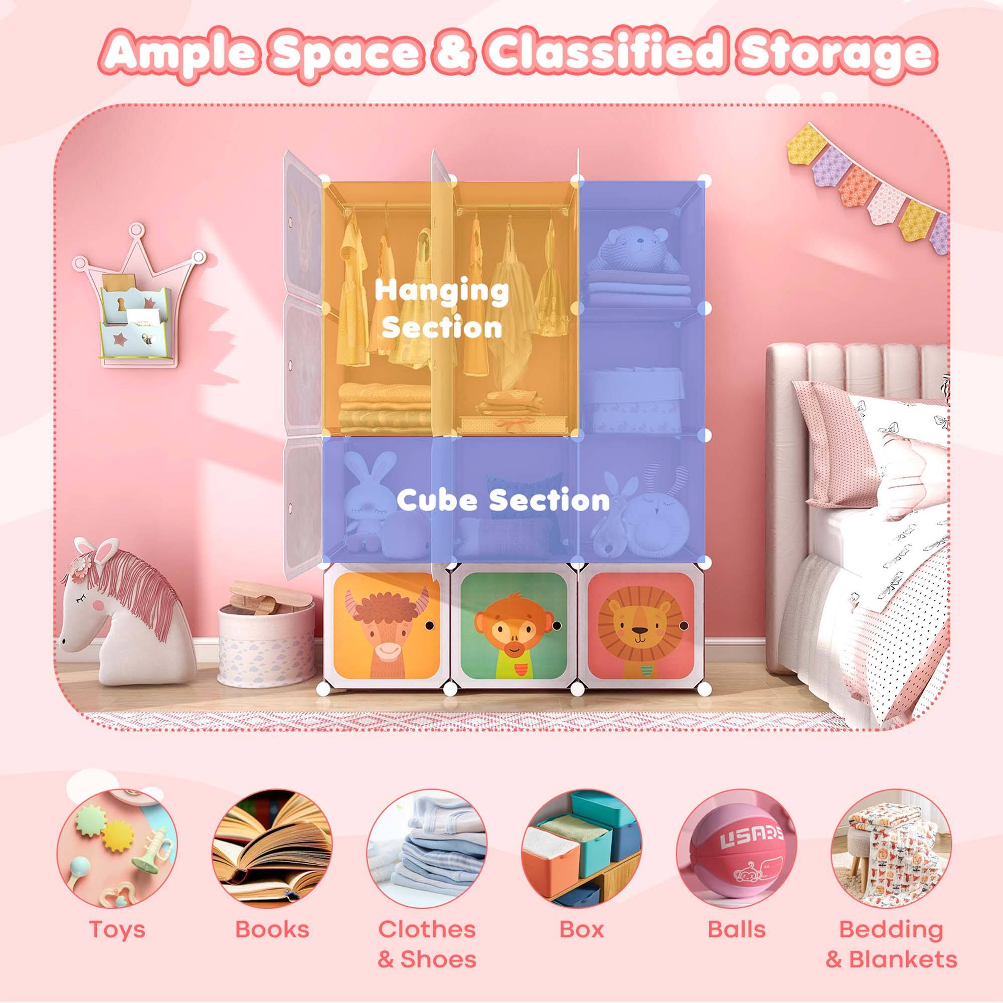 Ample Space & Classified Storage

Hanging Section

Cube Section

Toys

Books

Clothes & Shoes

Box

Balls

Bedding & Blankets