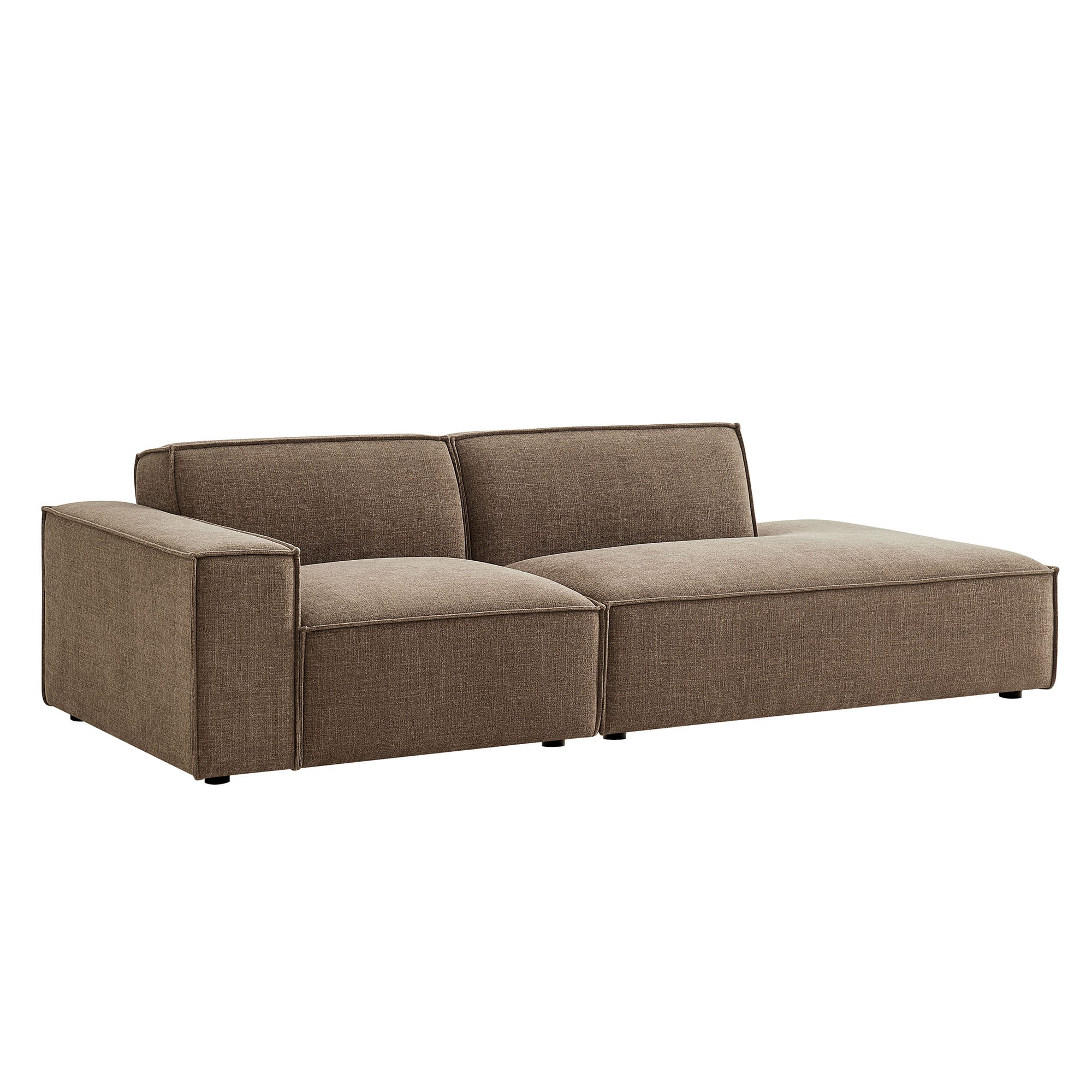 Restore 2-Piece Performance Fabric Upholstered Modular Loveseat by Modway - Mocha price history on PriceWatchPro