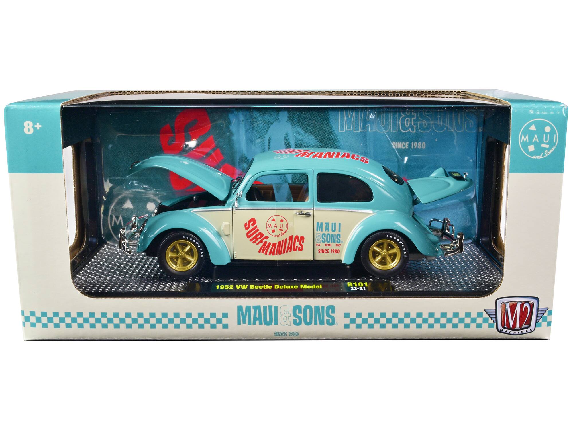 8+ MAU SURFMANIACS SINCE 1980 - MAUI & SONS - 1952 VW Beetle Deluxe Model R101 2-21