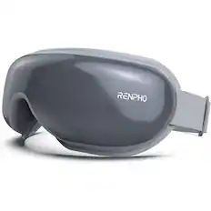 Front. Renpho - Eye Massager with Heat & Vibration, 5 Massage Modes, Bluetooth Music, Adjustable Headband, USB Rechargeable - Gray.