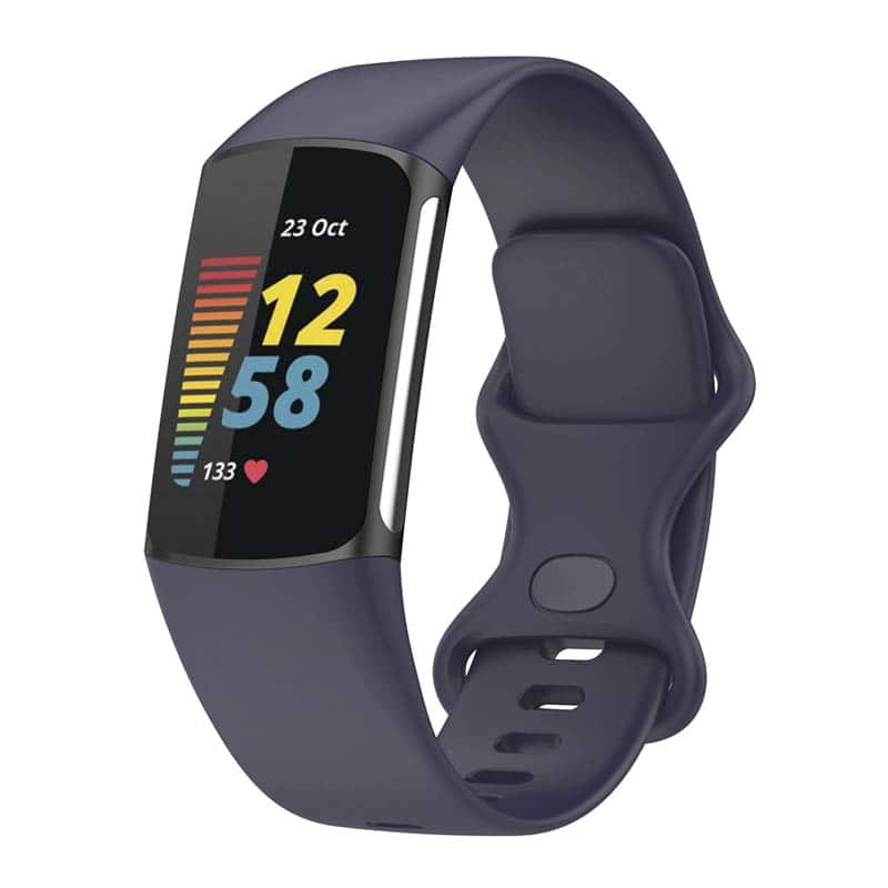 StrapsCo - Slim Active Band Silicone Rubber Watch Strap For Fitbit Charge 6 (Medium-Long) - Navy