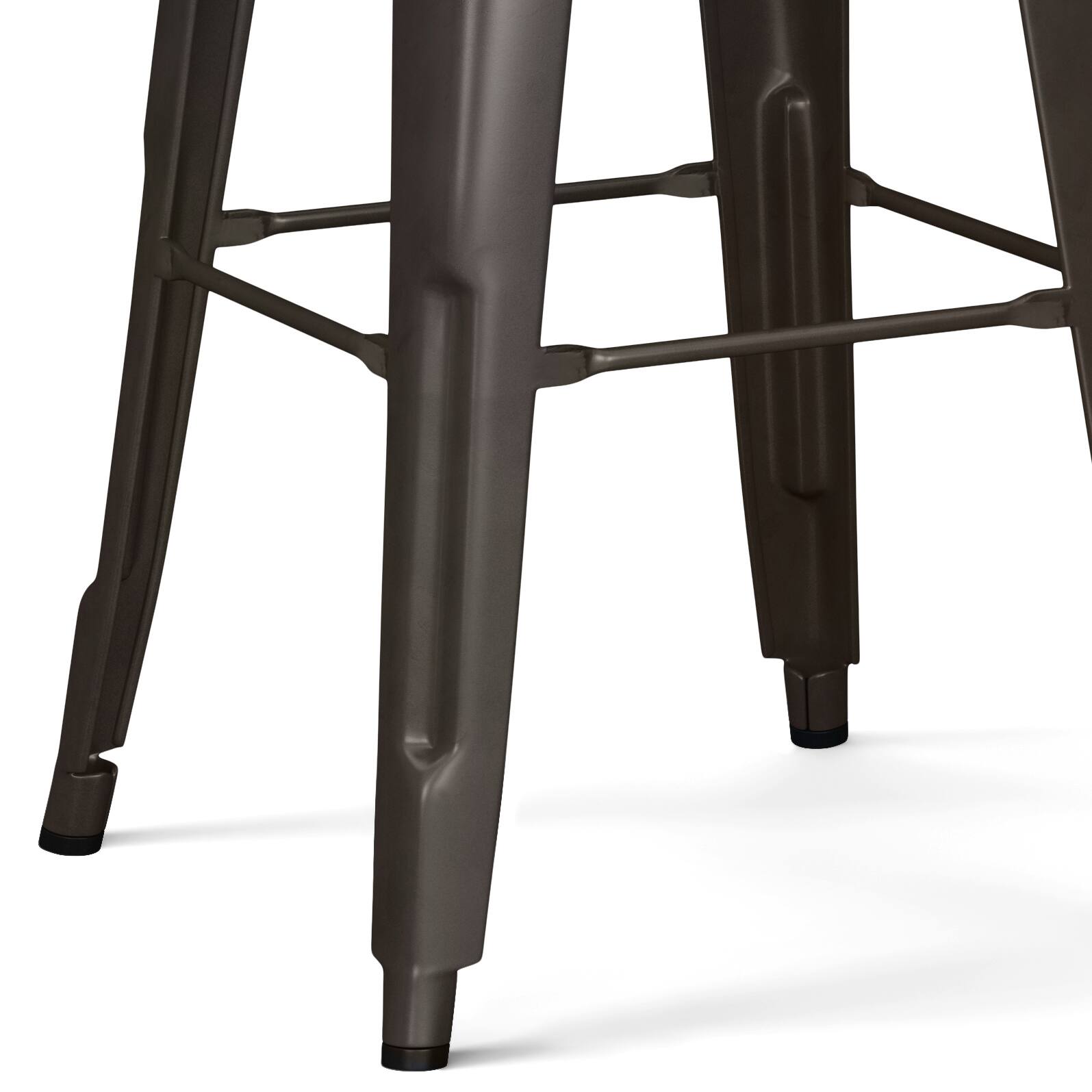 Alt View 11. Simpli Home - Rayne 30 inch Metal Bar Stool (Set of 2) - Gun Metal Grey.