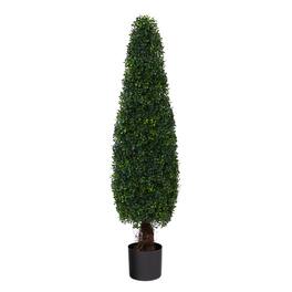 BreeBe - 4' Boxwood Topiary Tree UV Resistant (Indoor/Outdoor) - Green