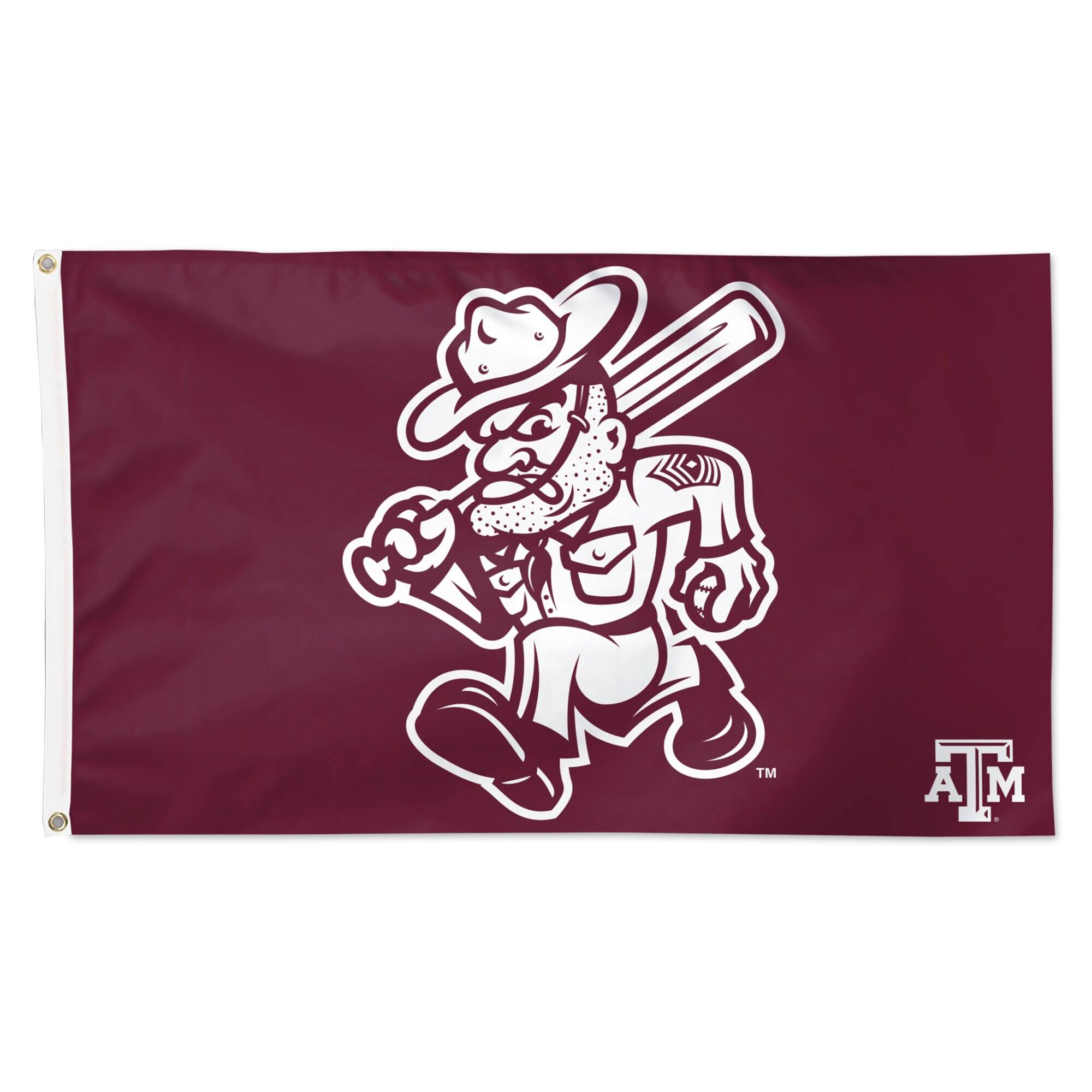 Front. WinCraft - Texas A&M Aggies Ol' Sarge Baseball 3' x 5' One-Sided Deluxe Flag - Multicolor.