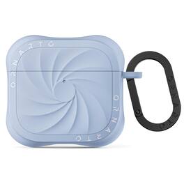 Ornarto - Vortuxe for AirPods 4 Case, Sleek Vortex Design Liquid Silicone Drop Protection Phone Case - Baby Blue