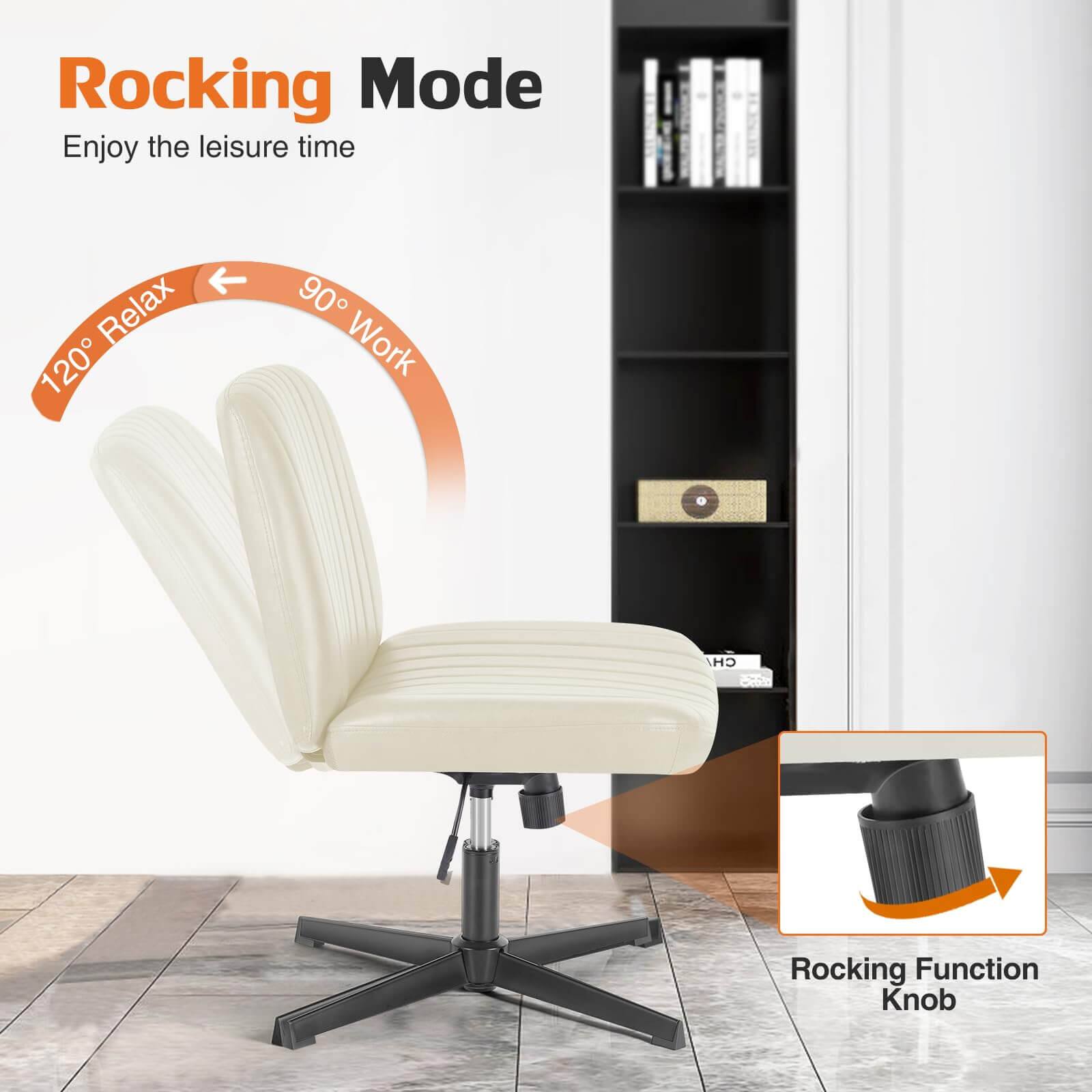 Rocking Mode  
Enjoy the leisure time  

120° Relax  
90° Work  

Rocking Function Knob