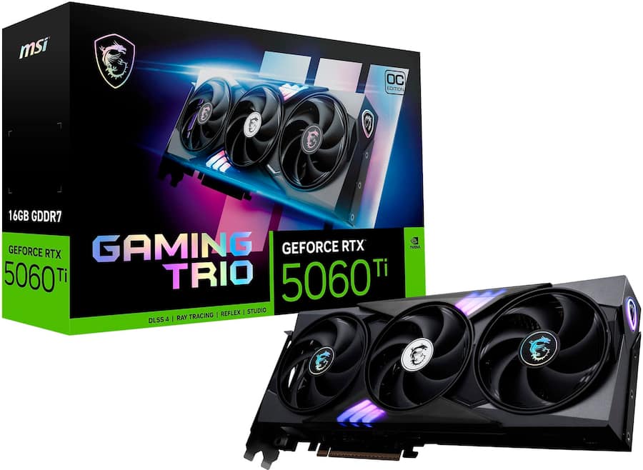 MSI NVIDIA GeForce GeForce RTX 5060 Ti 16G GAMING TRIO OC 16GB MSI NVIDIA GeForce GeForce RTX 5060 Ti 16G GAMING TRIO OC 16GB