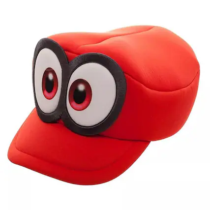 Front. Bioworld - Super Mario Odyssey Cappy Hat Cosplay Accessory - Red.