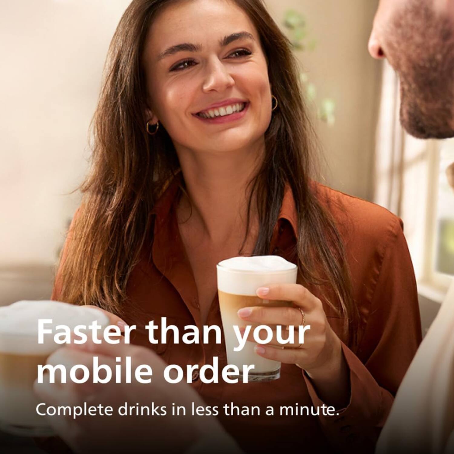 Faster than your mobile order  
Complete drinks in less than a minute.