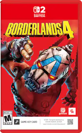 NINTENDO SWITCH, BORDERLANDS 4, MATURE 17+, M ESRB, GAME-KEY CARD, 40 GB - Full game download via internet required. see back. support.nintendo.com/switch2/gamekeycard, gearbox software - M (Mature 17+)