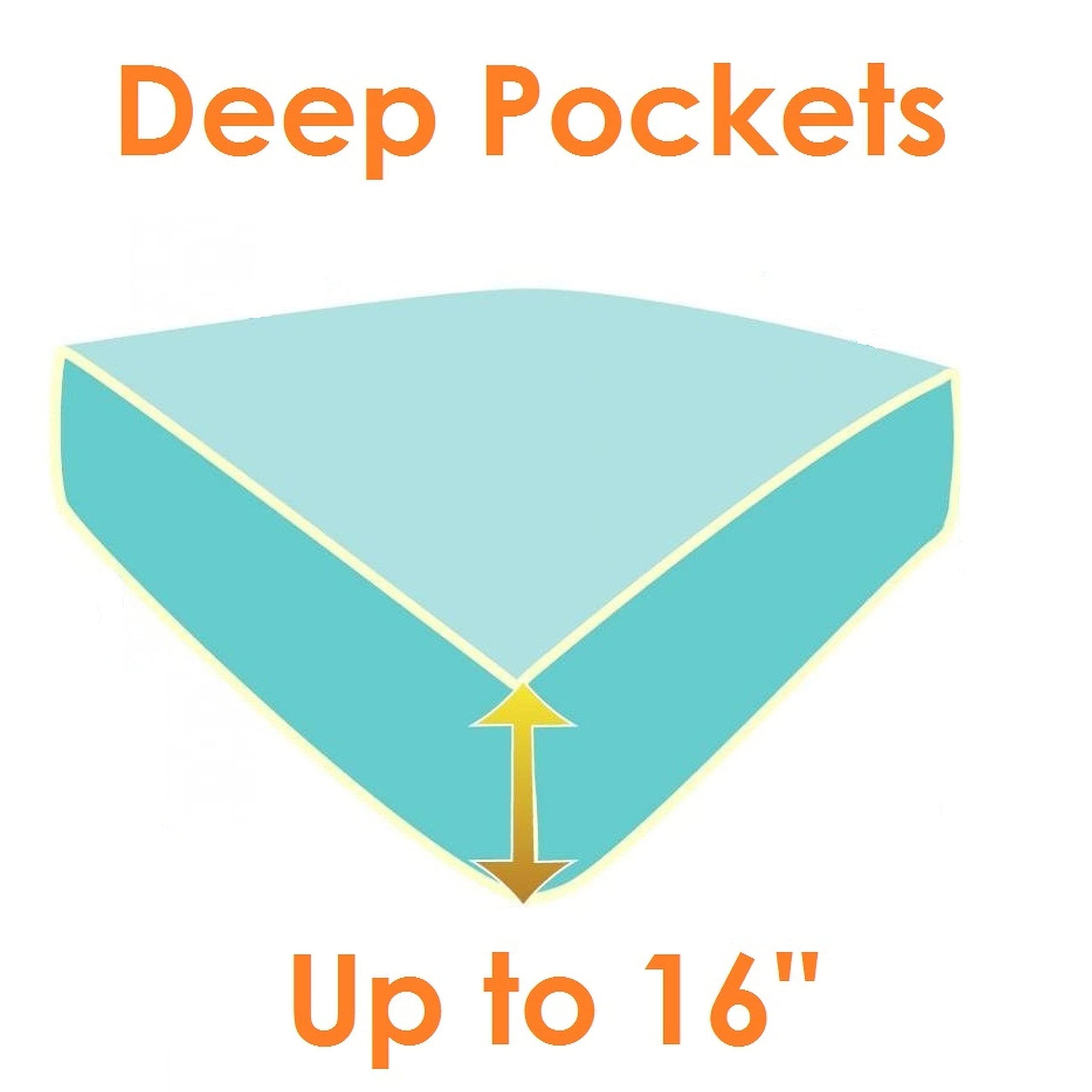 Deep Pockets  
Up to 16"