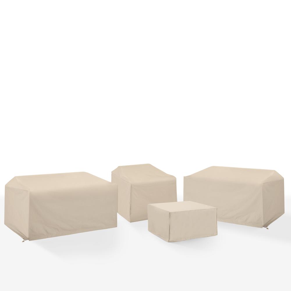 Alt View 3. Crosley Furniture - 4Pc Outdoor Furniture Cover Set: 2 Loveseats - Tan.