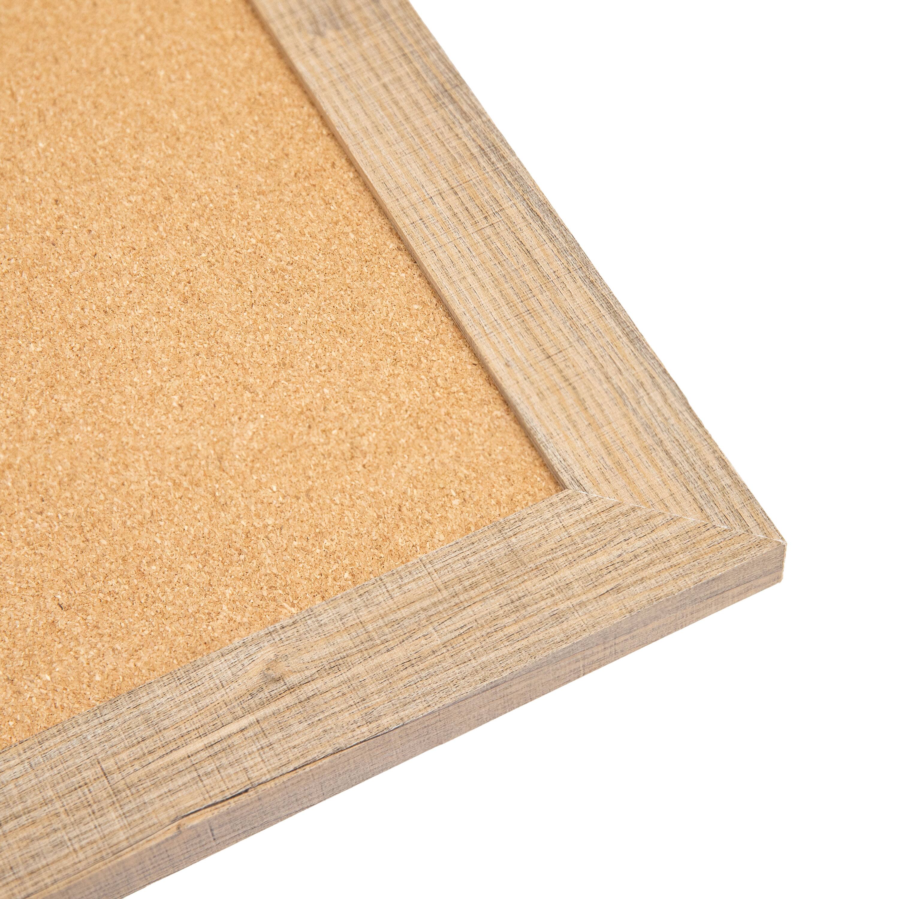 Alt View 10. Sunnydaze - Cork Bulletin Board with MDF Frame and 6 Pushpins - Brown.