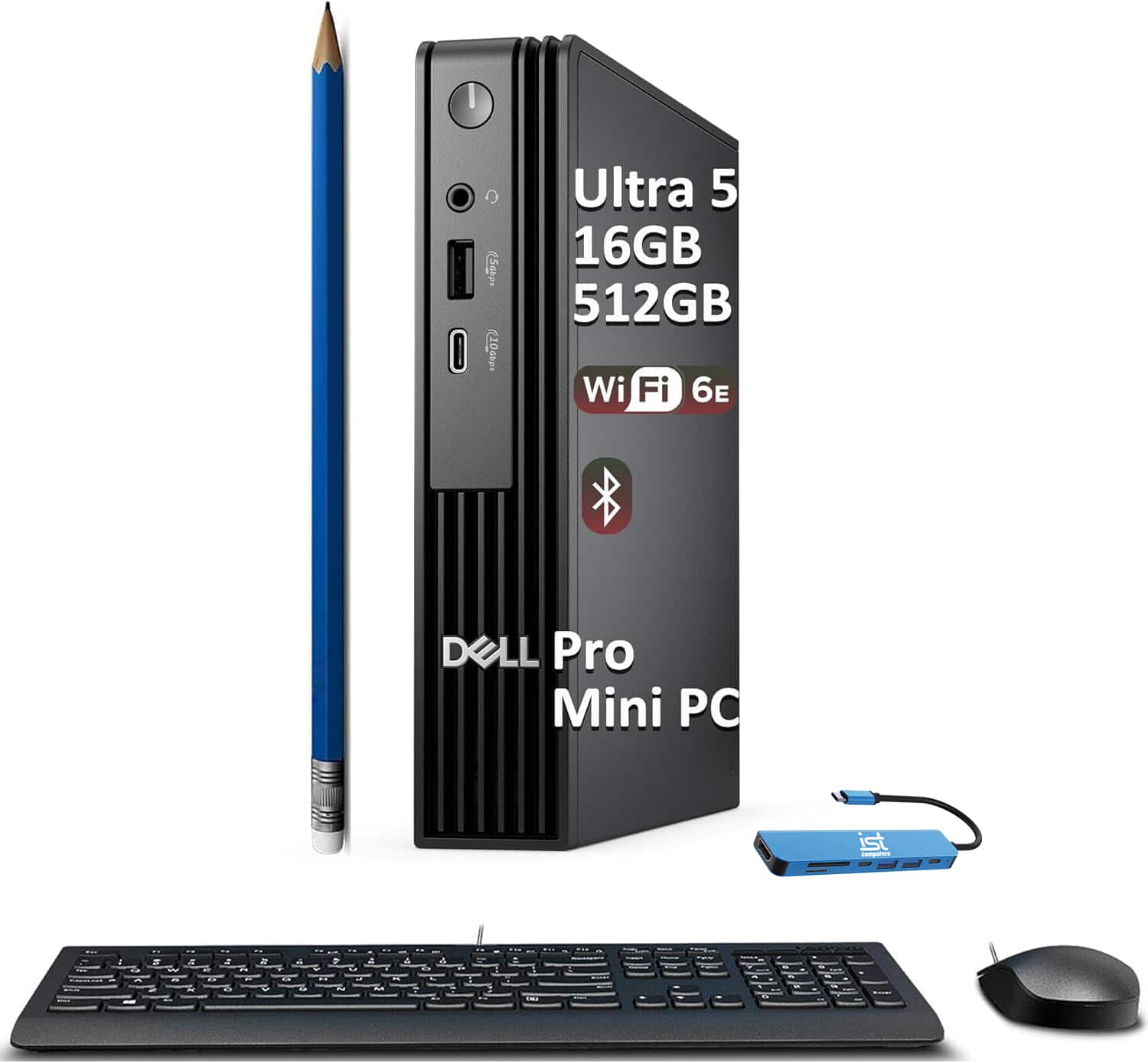 Dell - Pro Micro Desktop - MFF - Intel Core Ultra 5 - 16GB Memory - 512GB SSD - Wi-Fi 6E - Keyboard - Mouse - Windows 11 Pro - IST HUB - Black price history on PriceWatchPro