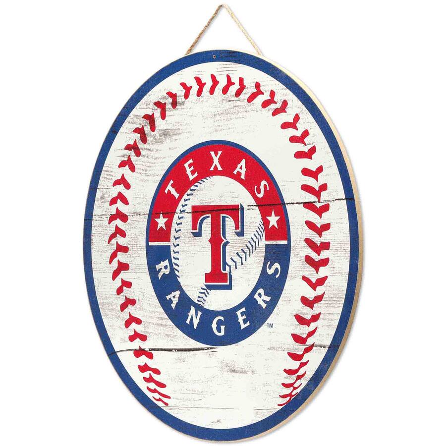 Texas Rangers Spirit Open Road Brands Texas Rangers 18'' x 18'' Baseball Wood Sign ...