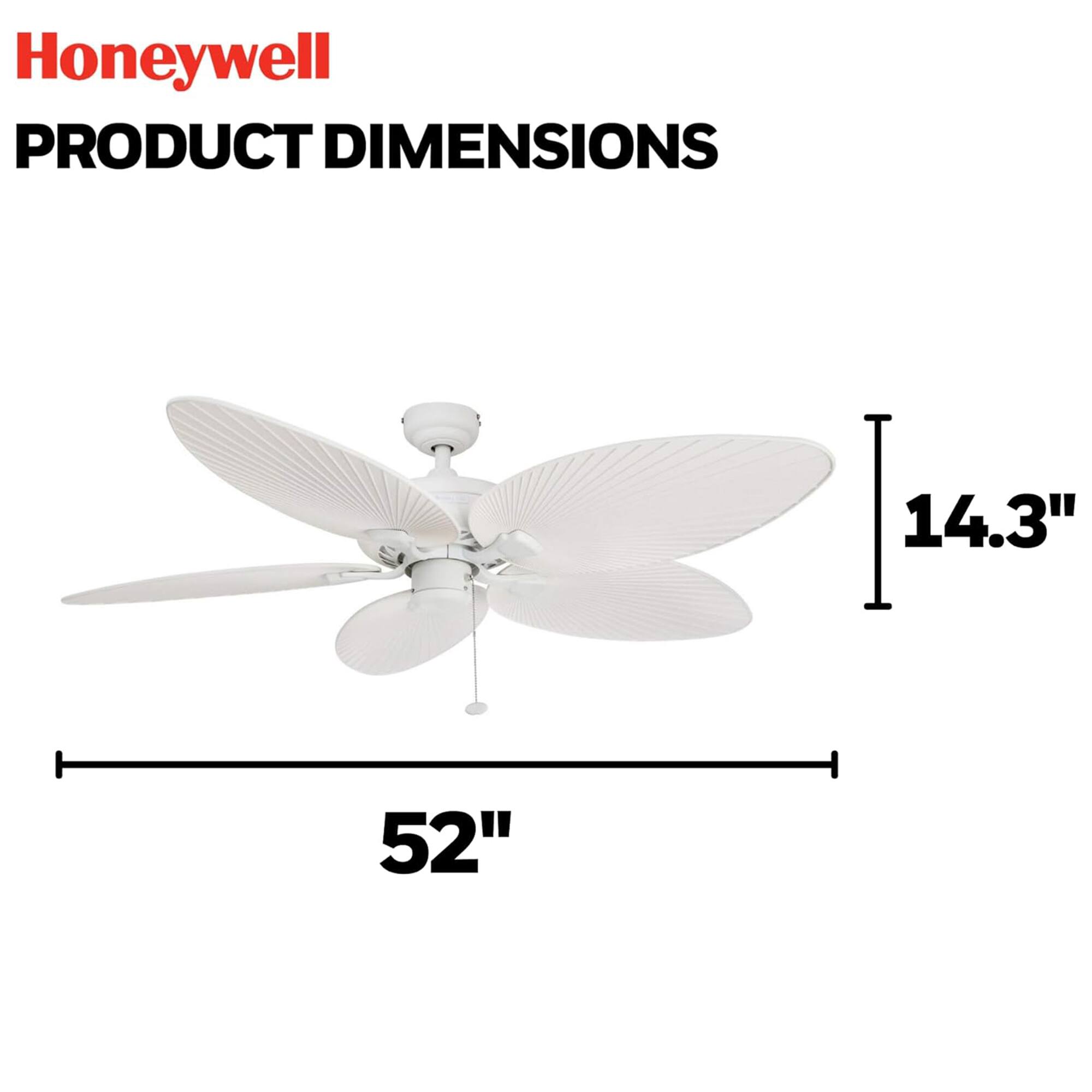 Honeywell PRODUCT DIMENSIONS 14.3" 52"
