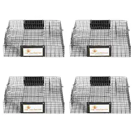 Rugged Ranch Products - Rugged Ranch Chipmunkinator Squirrel Metal 2 Door Trap Cage (4 Pack) - Chipmunk