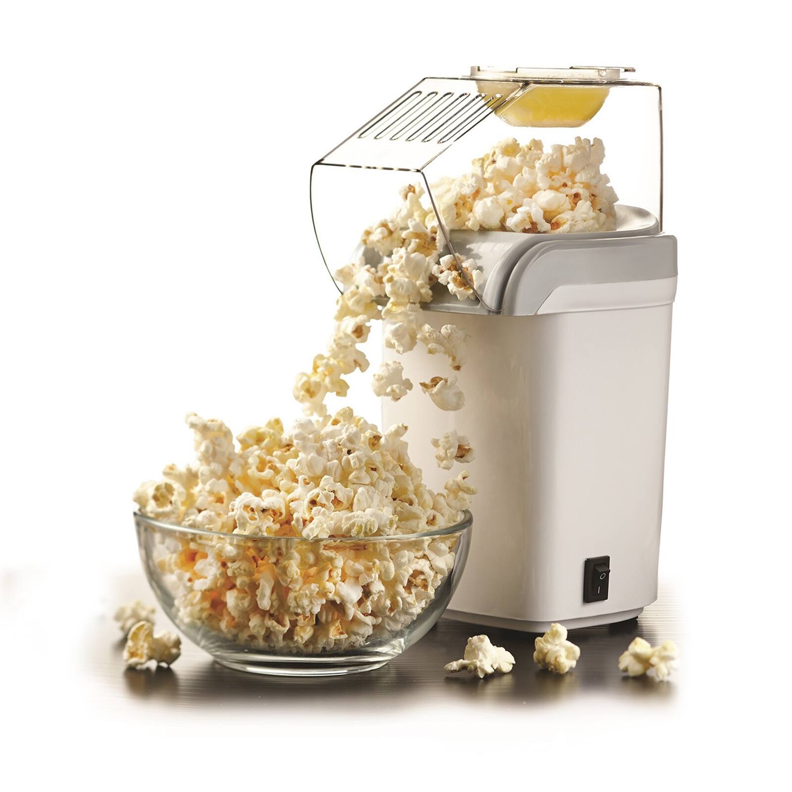 Front. Brentwood - Brentwood Hot Air Popcorn Maker in White - White.
