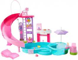 Mattel - Barbie Dream Pool Playset With Slide & Hot Tub - COLLECTIBLES - Multicolor