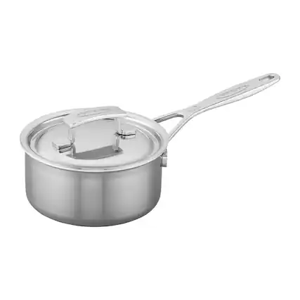 Front. Demeyere - Demeyere Industry 5-Ply 1.5-qt Stainless Steel Saucepan - Stainless Steel.