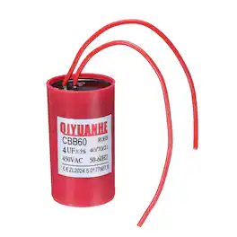 Unique Bargains - 4uF CBB60 Run Capacitor, 450VAC Start/Run 50/60Hz for Refrigerator Motor Air Compressor Pump - Red