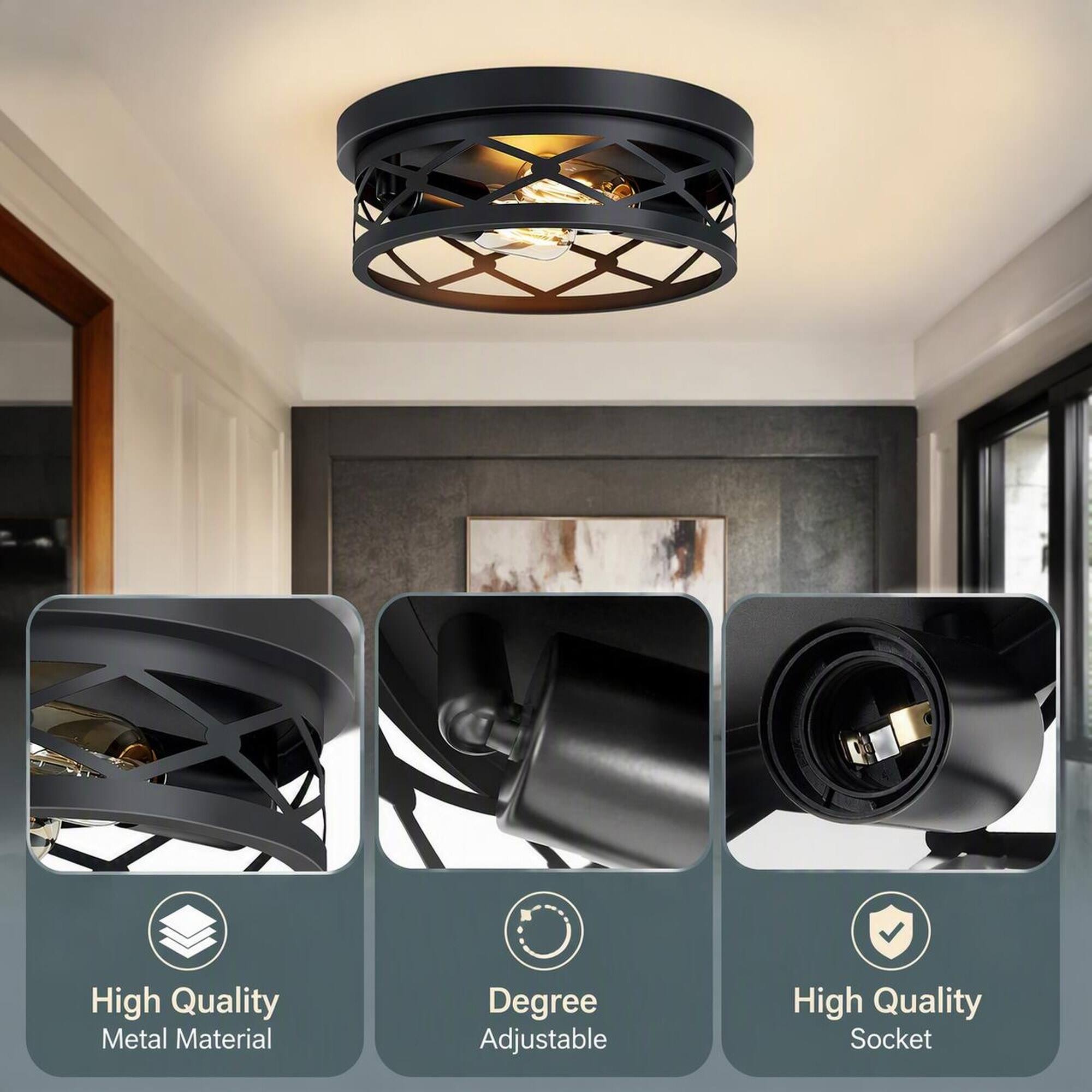 High Quality Metal Material  
Degree Adjustable  
High Quality Socket