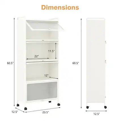 Dimensions: 11.5" x 22" x 60.5" x 60.5" x 12" x 12.5" x 23.5" x 12.5"