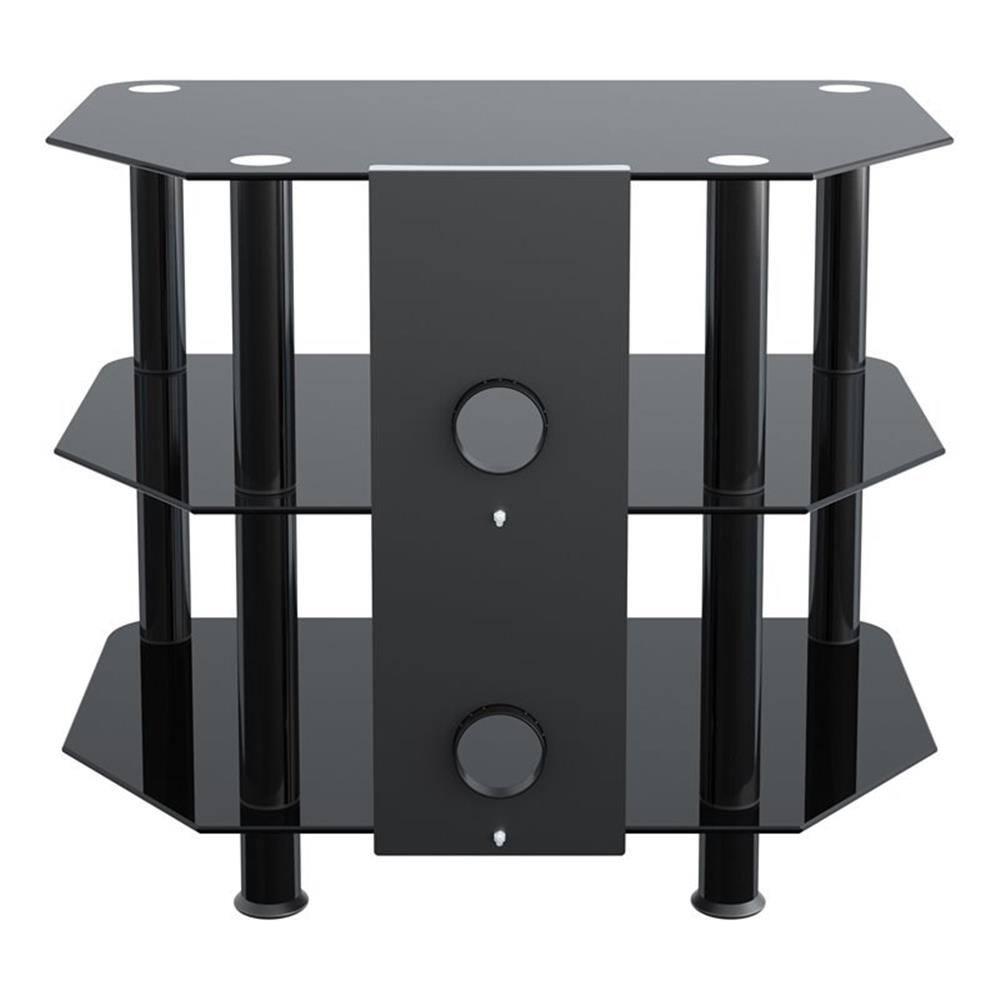 Alt View 4. AVF - Steel TV Stand with Cable Management for up to 32" TVs - Black.