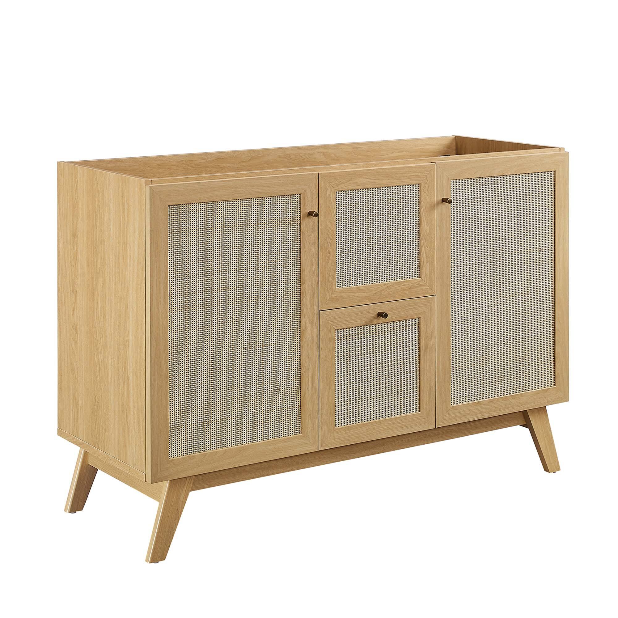 Alt View 2. Modway - Soma Bathroom Vanity with Black Basin Included by Modway - Oak Black.