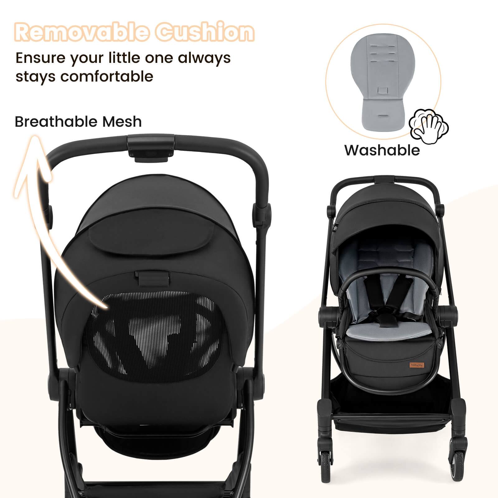 Removable Cushion  
Ensure your little one always stays comfortable  

Breathable Mesh  

Washable