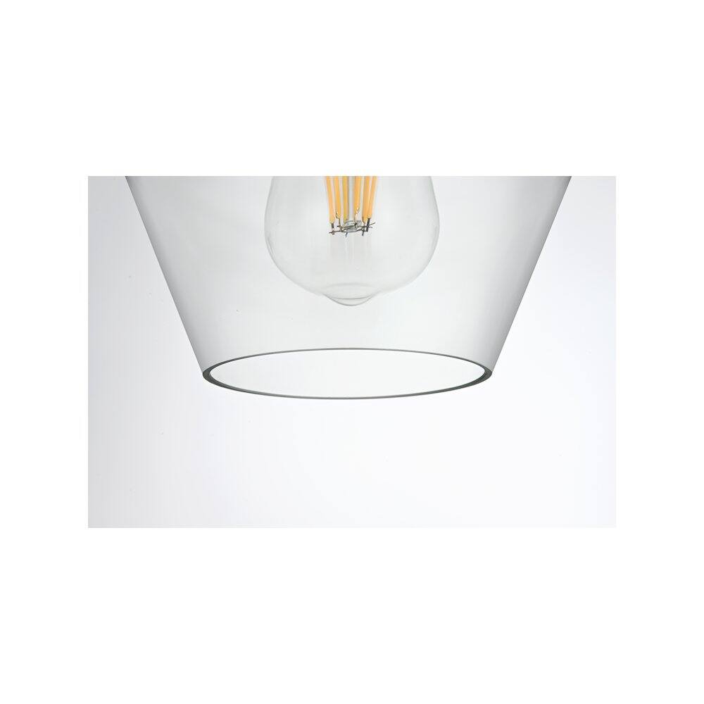Alt View 5. Living District - Gene 8 Inch Pendant Clear Shade in Satin Gold - Satin Gold And Clear.