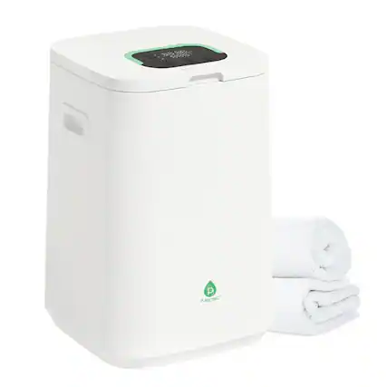 Front. Pursonic - Pursonic 23 Liter Luxury Towel Warmer Bucket with LED Display in White - White.