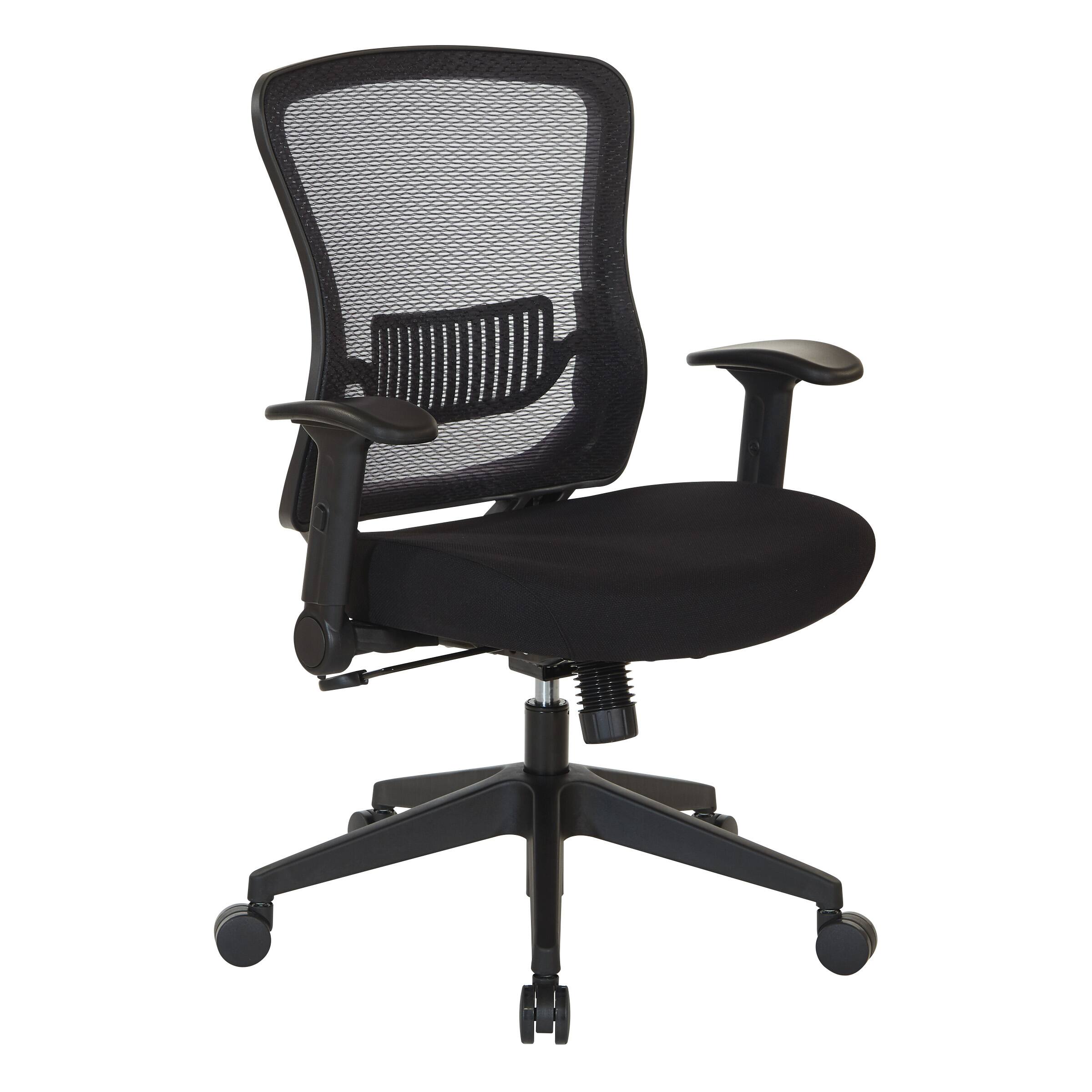Angle. Office Star Products - Dark Air Grid Back Managers Chair - Black.